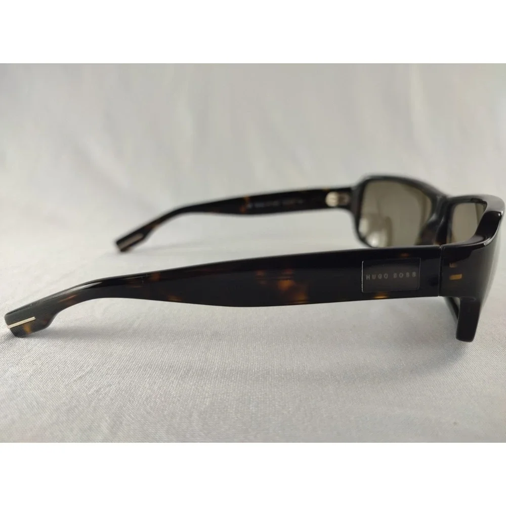 Hugo Boss BOSS 0168/U/S Tortoise Havana Rectangle Wrap Sunglasses Made In Italy